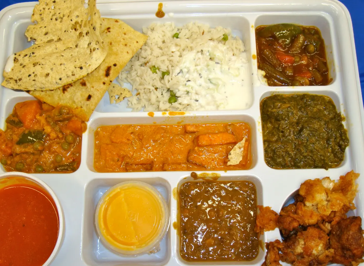 From the kitchen of my good friend, Hema...wide range of flavors and textures. A typical traditional vegetarian home-made dinner!
