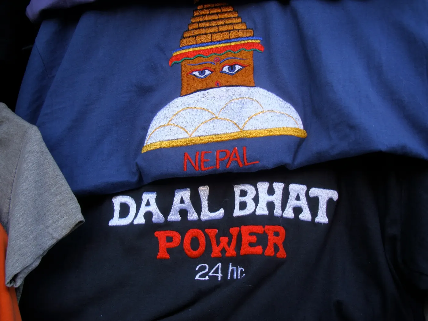 Energy for trekking... a popular tourist t-shirt