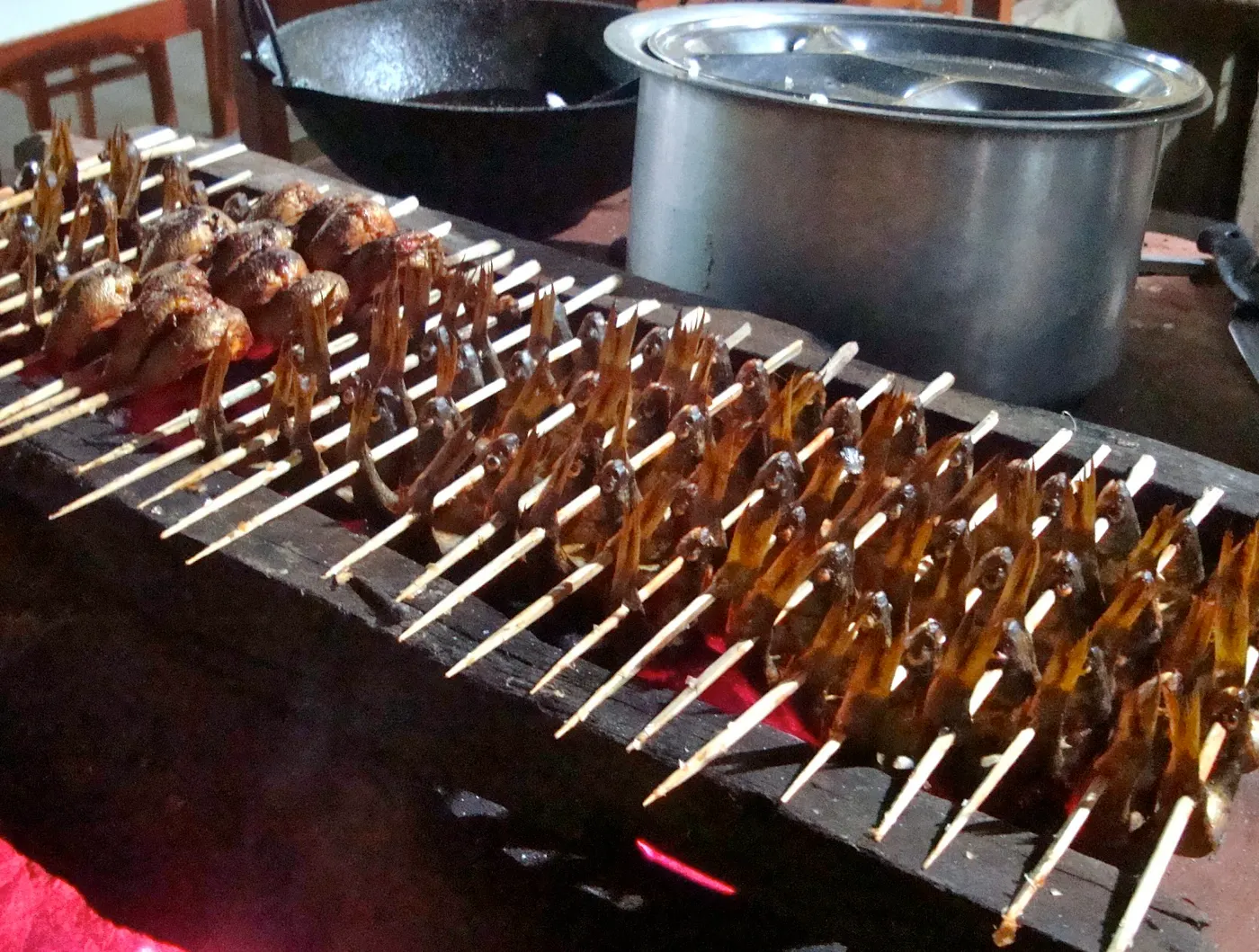 Traditional way of dehydrating the fish.