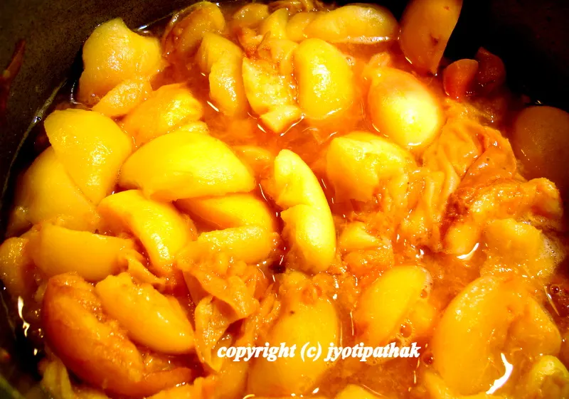 ... the peaches have softened quite a bit...