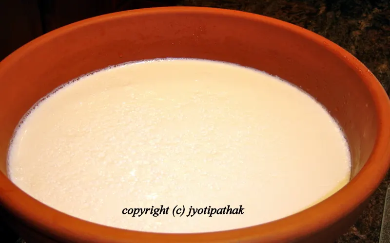 .... using my home-made yogurt for sikarni ..