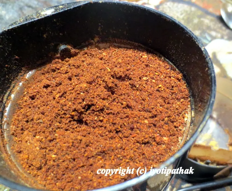 ... grinding into fine powder