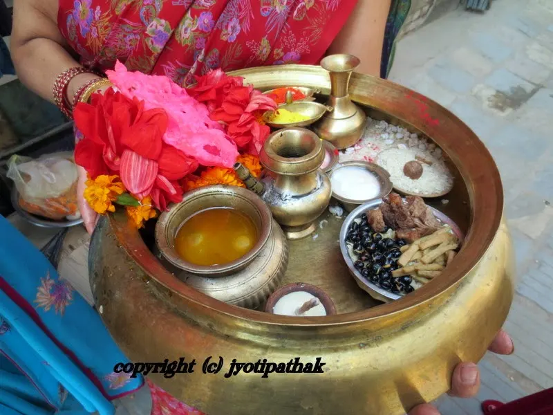 Religious offerings during the festival time