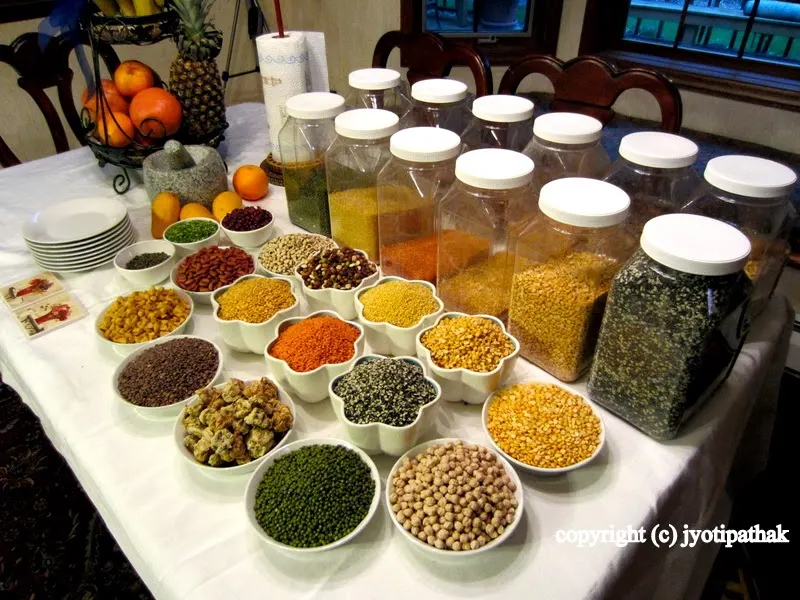 From my pantry - dried beans, lentils and peas - they come in wide variety of colors, shapes and sizes. A great way to add protein to your diet!