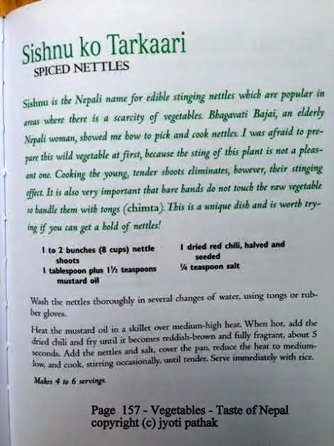Nettle Greens - sishnu ko saag - (सिस्नु को साग)