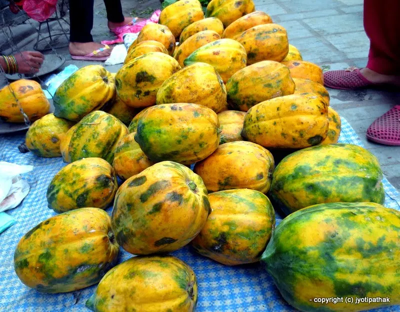 Papaya - Papitaa or Mewaa - (पपिता अथवा मेवा)