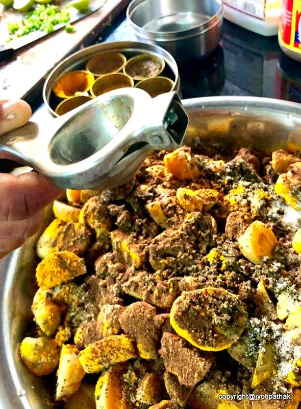 Traditional Alu ko Achaar ( Nepali Potato Salad)