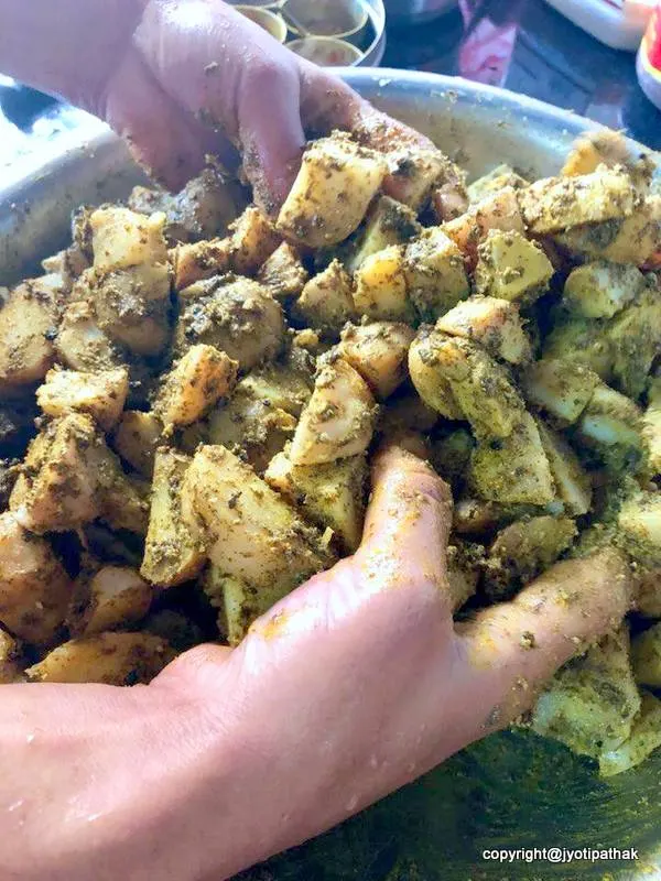 Traditional Alu ko Achaar ( Nepali Potato Salad)